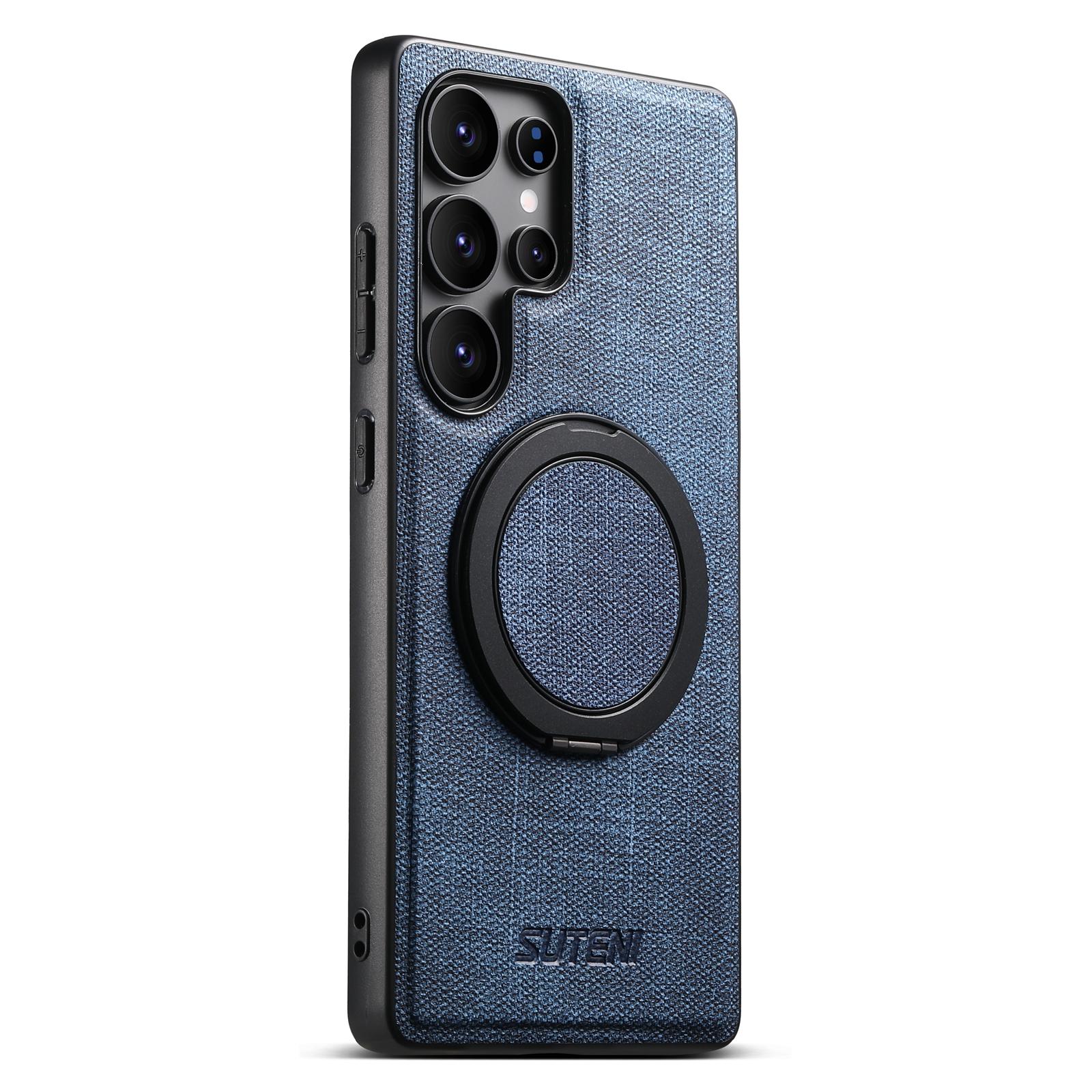 SUTENI G3 For Samsung Galaxy S24 Ultra Magnetic Case Rotating Ring Kickstand Jeans Texture PU TPU Phone Back Cover Black
SUTENI G3 For Samsung Galaxy S24 Ultra Magnetic Case Rotating Ring Kickstand Jeans Texture PU TPU Phone Back Cover Black