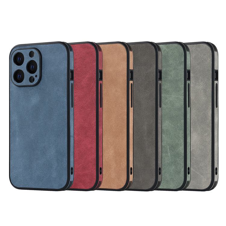 Luxury lambskin leather full cover case for Apple 15Promax & new iPhone14, providing ultimate protection.
Luxury lambskin leather full cover case for Apple 15Promax & new iPhone14, providing ultimate protection.