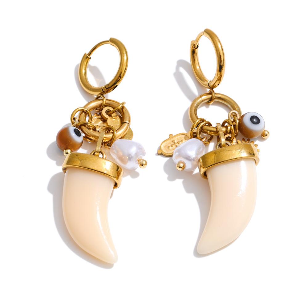 Yhpup Horn Handmade Hoop Earrings for Women Resin Acrylic Imitation Pearl Drop Fashion Stainless Steel Charm Jewelry Recommend
Yhpup Horn Handmade Hoop Earrings for Women Resin Acrylic Imitation Pearl Drop Fashion Stainless Steel Charm Jewelry Recommend
