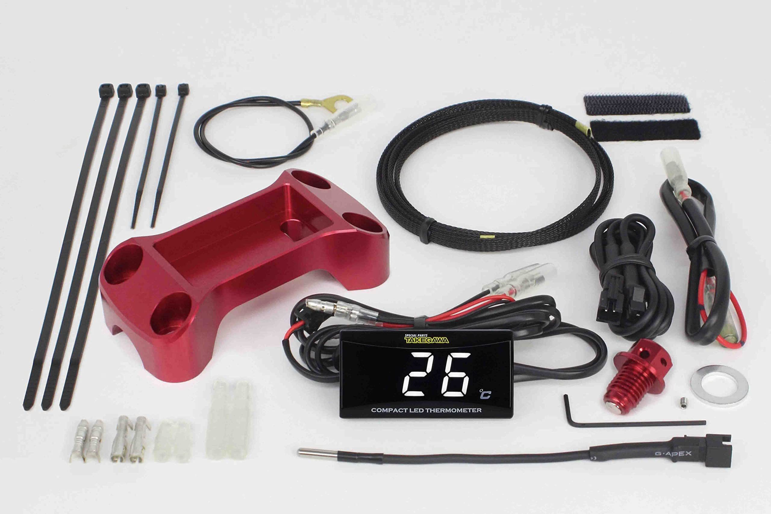 Special Parts Takegawa Compact LED Thermometer Kit (Red) for Dax 125/CT125/Monkey 125/GROM (05-07-0011)
Special Parts Takegawa Compact LED Thermometer Kit (Red) for Dax 125/CT125/Monkey 125/GROM (05-07-0011)
