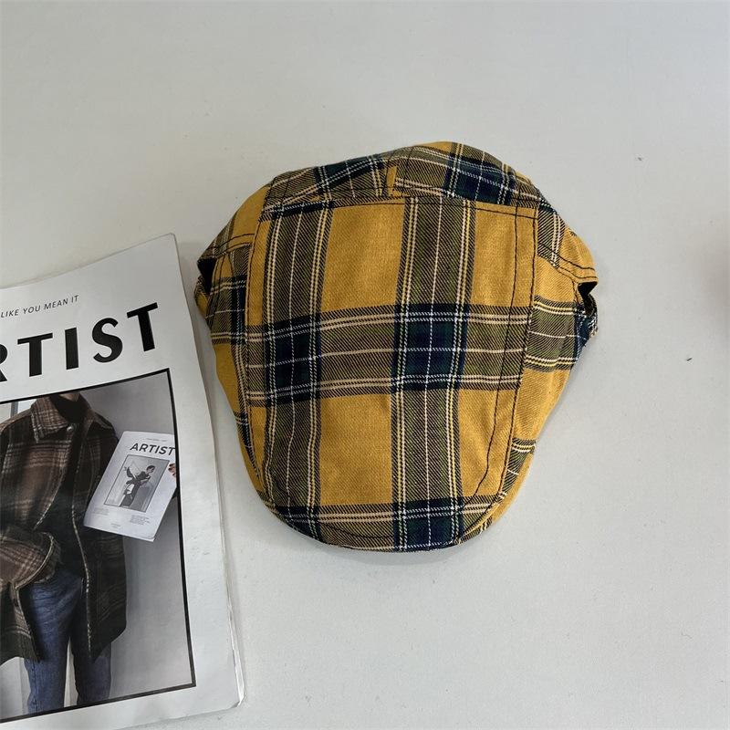 Plaid retro forward hat female vintage spice girl wind big head circumference duck bill British spring and autumn beret man M(56-58cm) жовтий
Plaid retro forward hat female vintage spice girl wind big head circumference duck bill British spring and autumn beret man M(56-58cm) жовтий
