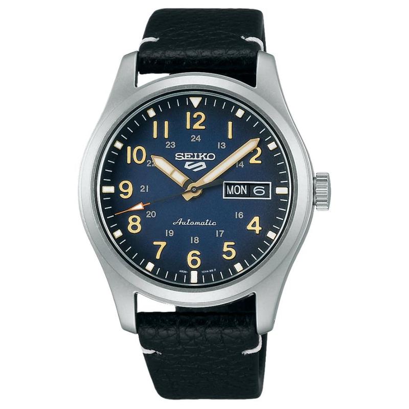 SEIKO 100m waterproof automatic/manual mechanical movement cowhide strap men s watch blue dial SRPG39
SEIKO 100m waterproof automatic/manual mechanical movement cowhide strap men s watch blue dial SRPG39