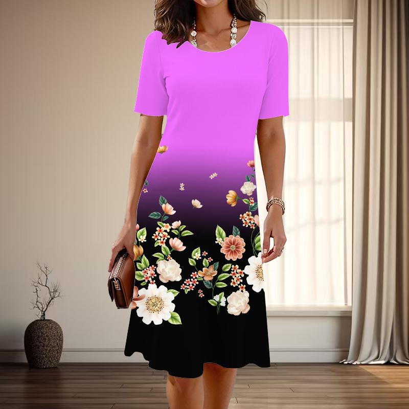 Женская мода изящный цветочный принт лето весна короткий рукав О-образный вырез повседневные платья 2XL розовый
Женская мода изящный цветочный принт лето весна короткий рукав О-образный вырез повседневные платья 2XL розовый