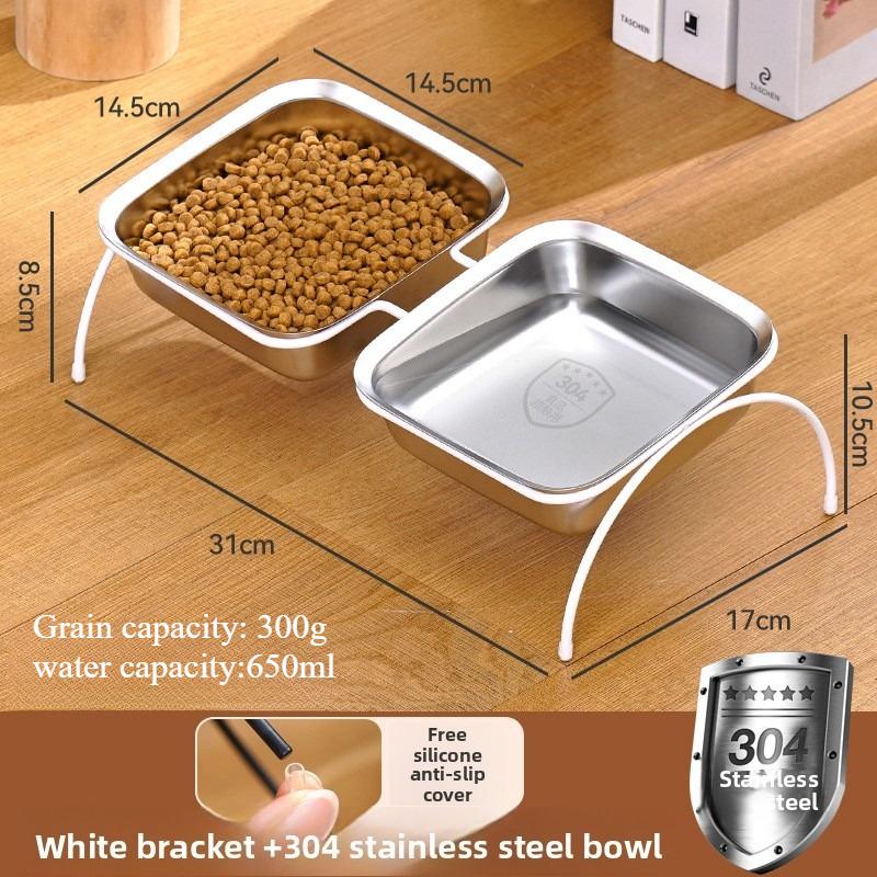 Pet Anti-knock Stainless Steel Bowl Anti-slip Thickened Cat Dog Protection Neck Tilt Bowl Easy Clean Pet Feeding Accessories
Pet Anti-knock Stainless Steel Bowl Anti-slip Thickened Cat Dog Protection Neck Tilt Bowl Easy Clean Pet Feeding Accessories