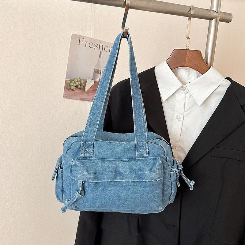Spring New Large Capacity Washed Denim Shoulder Bag Lazy Style Student Simple Commuting Bag Casual and Minimalist Tote Bag светло-синий
Spring New Large Capacity Washed Denim Shoulder Bag Lazy Style Student Simple Commuting Bag Casual and Minimalist Tote Bag светло-синий