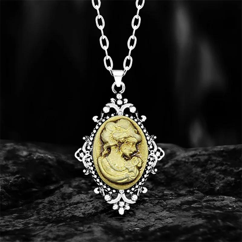 6 Colors Vintage Lady Queen Cameo Necklace For Women Antique Silver Plated Plant Cameo Pendant Stainless Steel Chain Necklace 50cm
6 Colors Vintage Lady Queen Cameo Necklace For Women Antique Silver Plated Plant Cameo Pendant Stainless Steel Chain Necklace 50cm