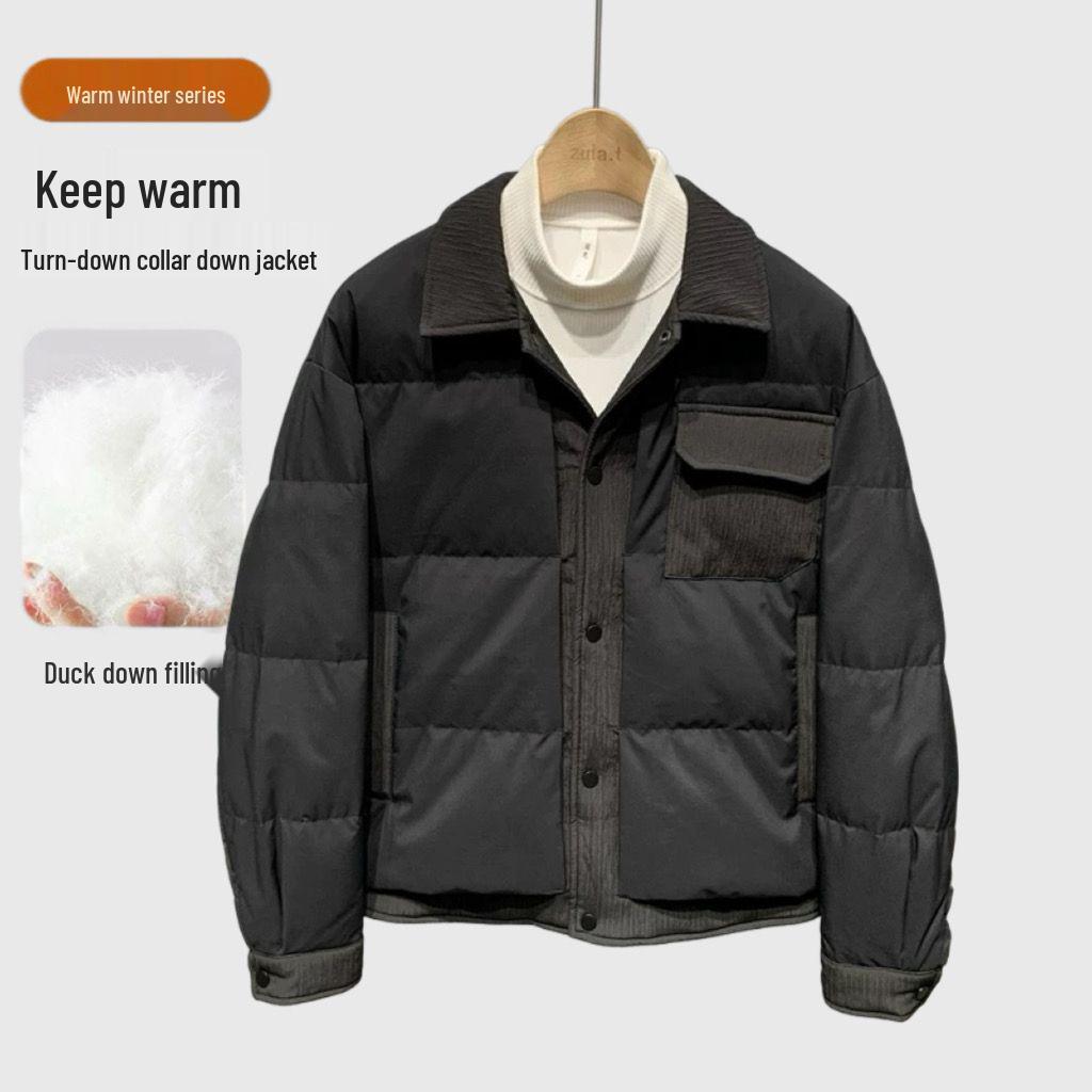 Men s Casual Patchwork Lightweight Down Jacket - Korean Style Winter Outerwear M for under 115 lbs
Men s Casual Patchwork Lightweight Down Jacket - Korean Style Winter Outerwear M for under 115 lbs
