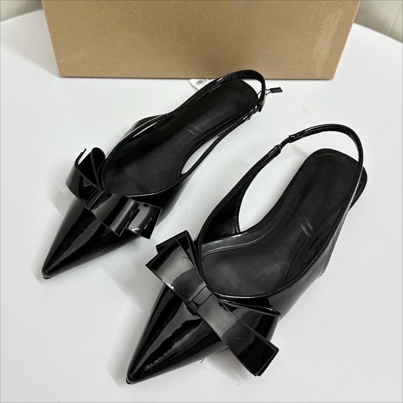 Pointed Toe Women Flats Patent Leather Butterfly-knot Decoration Daily Casual Slingbacks Design Elegant Office Lady Shoes 35
Pointed Toe Women Flats Patent Leather Butterfly-knot Decoration Daily Casual Slingbacks Design Elegant Office Lady Shoes 35