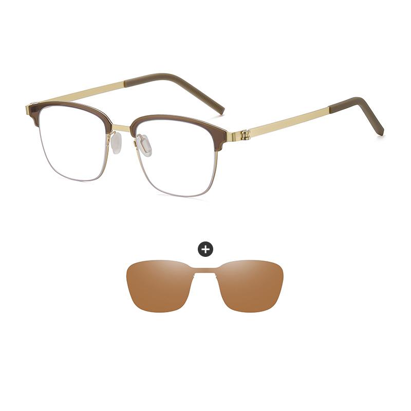 Classic Retro Stainless Steel Glasses Frame for Men Polarized Clip-On Sunshades Women s Eyewear for Vintage Business Casual
Classic Retro Stainless Steel Glasses Frame for Men Polarized Clip-On Sunshades Women s Eyewear for Vintage Business Casual