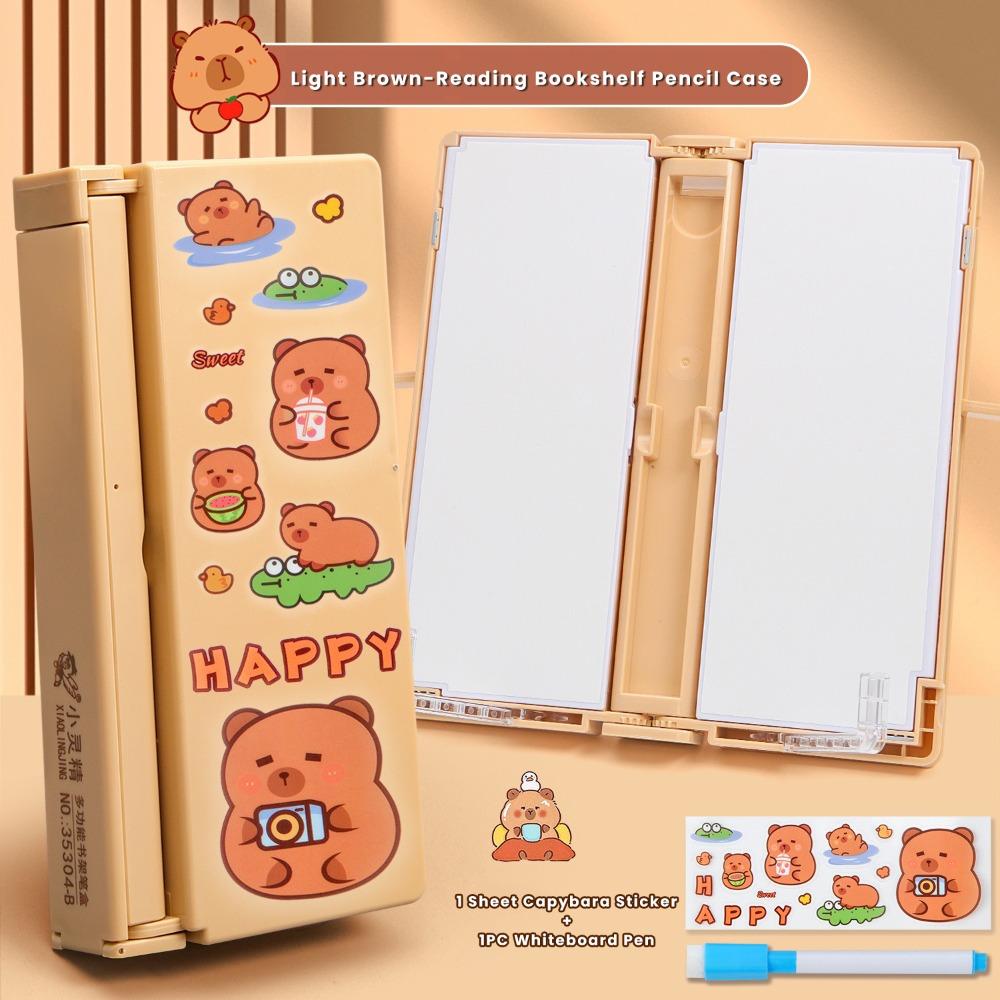High Quality Reading Bookshelf Pencil Case Capybara Multifunctional Stationery Box Stationery Organizer Back To School света кофе
High Quality Reading Bookshelf Pencil Case Capybara Multifunctional Stationery Box Stationery Organizer Back To School света кофе