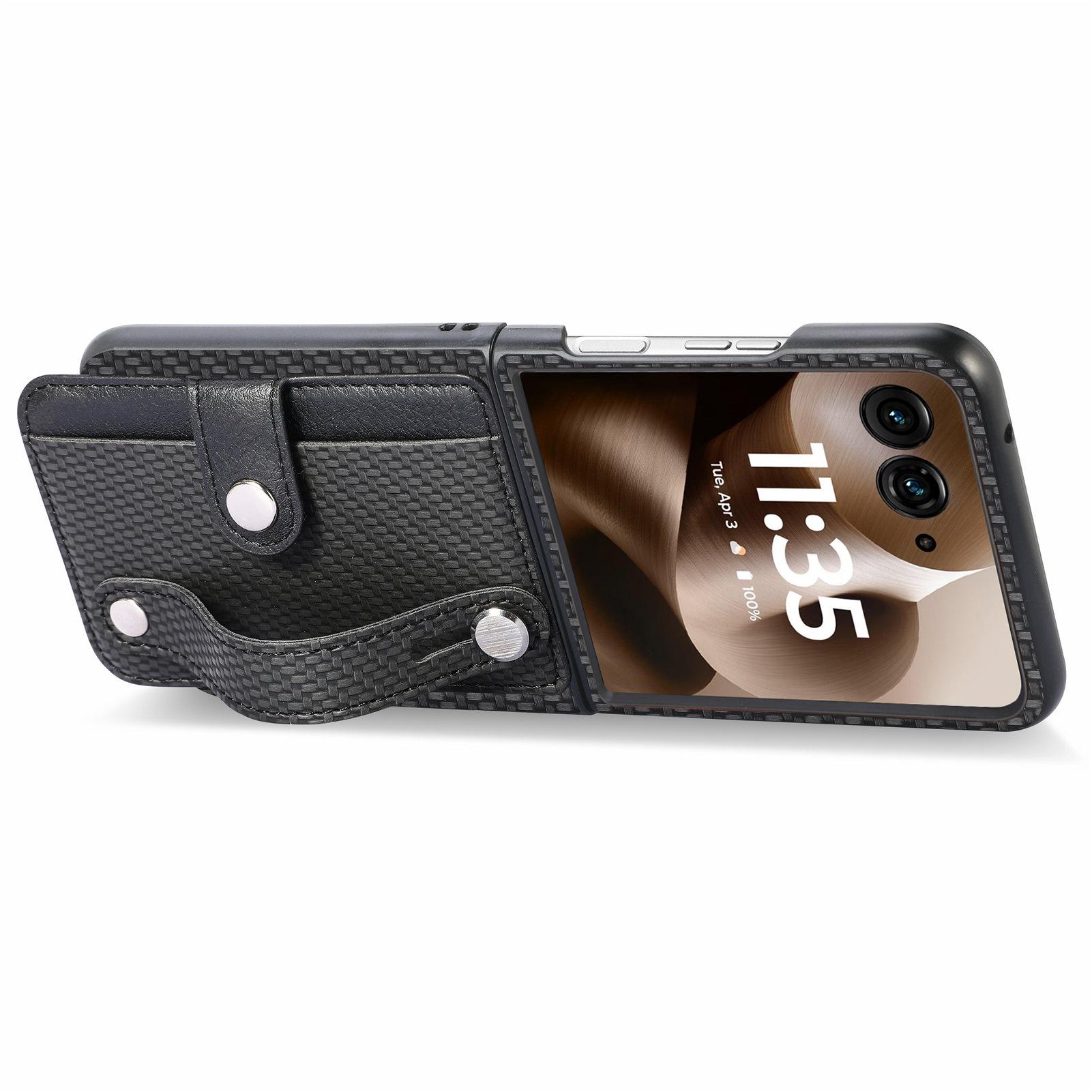 For Motorola Razr 60 Ultra 5G Case Carbon Fiber Texture Wristband Kickstand PU Leather+PC Phone Cover Green
For Motorola Razr 60 Ultra 5G Case Carbon Fiber Texture Wristband Kickstand PU Leather+PC Phone Cover Green