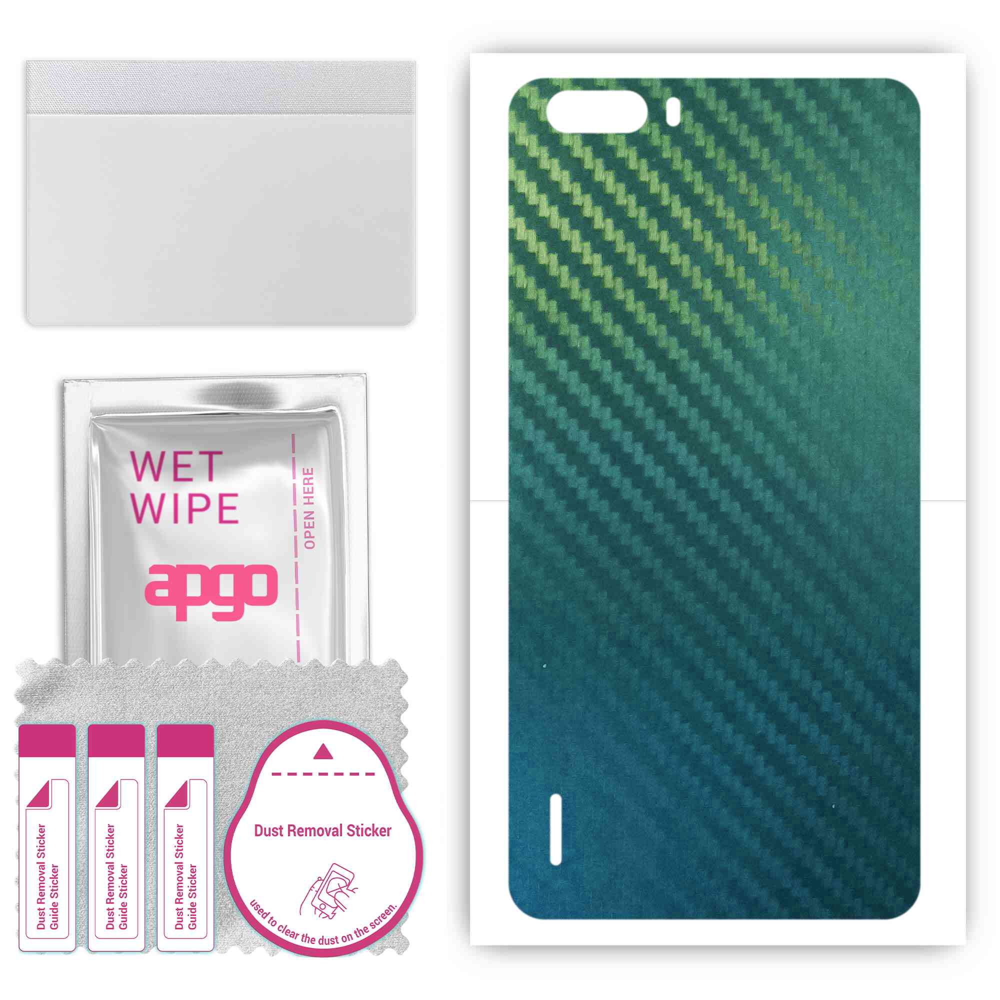 Apgo Protective Skin Sticker for the back compatible with Honor 6 Plus, Wrap Film, Foil, Vinyl - Pattern Carbon Chameleon CAKA1
Apgo Protective Skin Sticker for the back compatible with Honor 6 Plus, Wrap Film, Foil, Vinyl - Pattern Carbon Chameleon CAKA1
