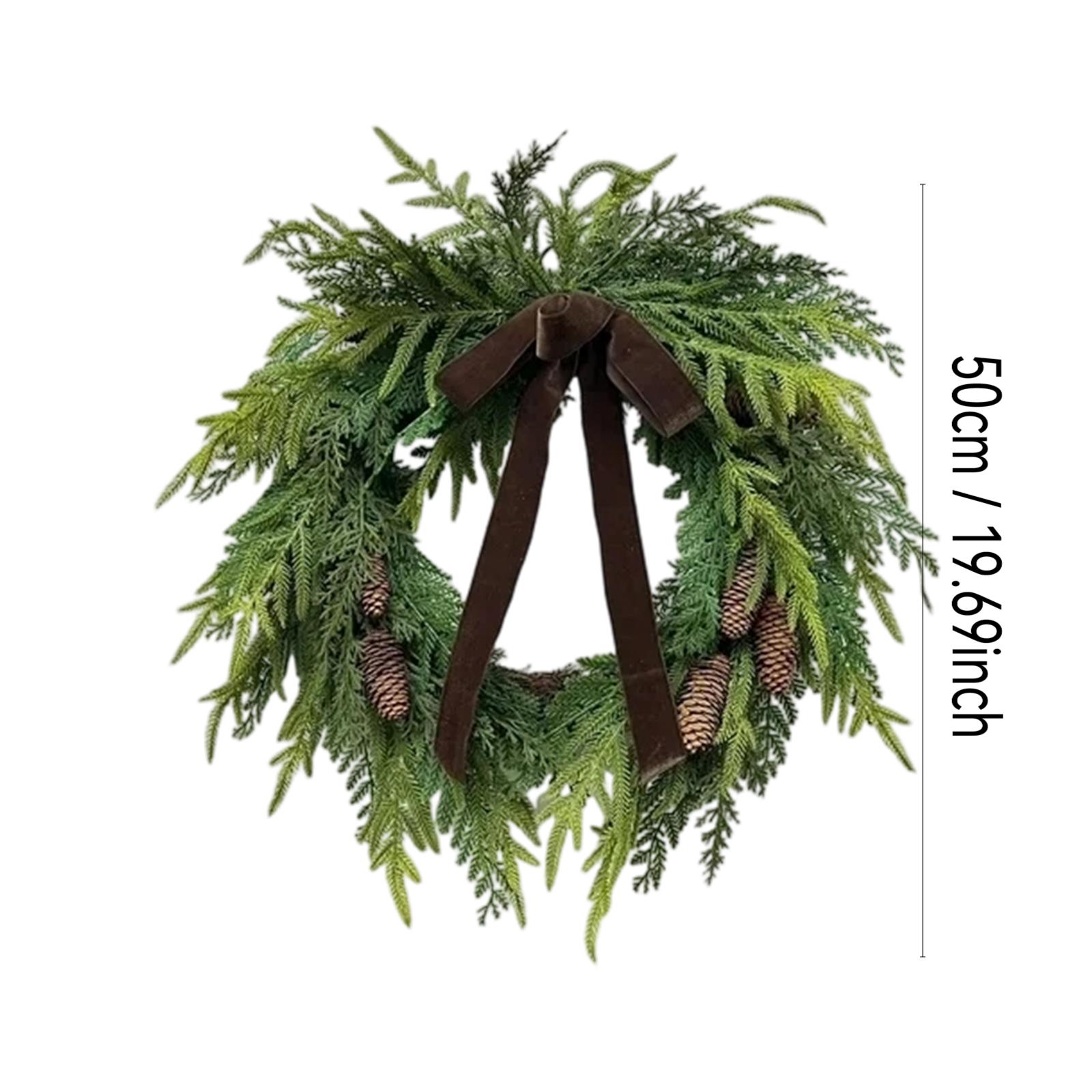 Christmas Wreath Decorative Hanging Wreath Welcoming Artificial Pine Branch Wreath For Front Door Living Room Festival Decor 50cm зелёный
Christmas Wreath Decorative Hanging Wreath Welcoming Artificial Pine Branch Wreath For Front Door Living Room Festival Decor 50cm зелёный