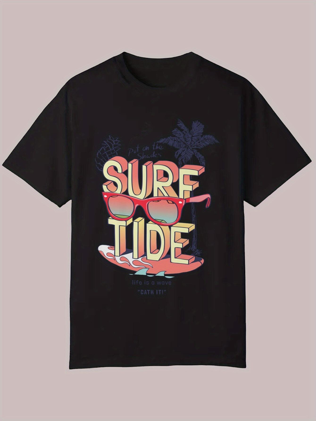 Black Graphic T-shirt - Surf Tide Tropical Design with Palm Trees - Lightweight Quick-Dry Polyester Shirt for Beach XXXXL
Black Graphic T-shirt - Surf Tide Tropical Design with Palm Trees - Lightweight Quick-Dry Polyester Shirt for Beach XXXXL
