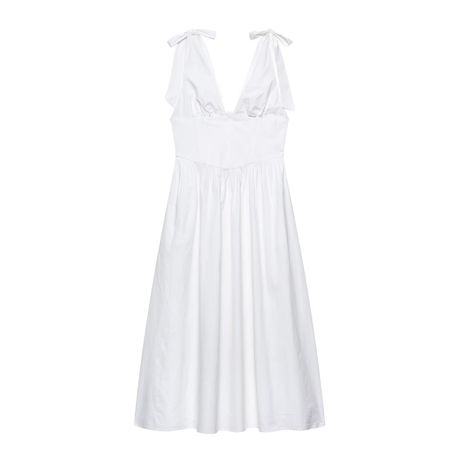 TAOP&ZA Elegant Bow V-Neck Sleeveless Dress for Women - Spring/Summer Collection Extra Small
TAOP&ZA Elegant Bow V-Neck Sleeveless Dress for Women - Spring/Summer Collection Extra Small