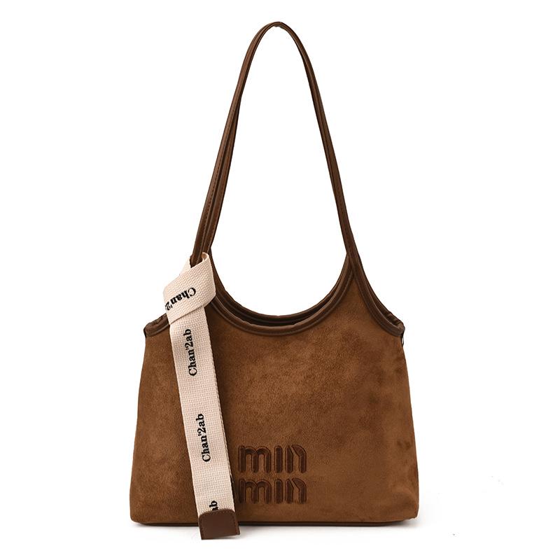 Замшева сумка-тоут у корейському стилі: Жіноча повсякденна сумочка та плечова сумка під пахву темно-коричневого кольору
Замшева сумка-тоут у корейському стилі: Жіноча повсякденна сумочка та плечова сумка під пахву темно-коричневого кольору