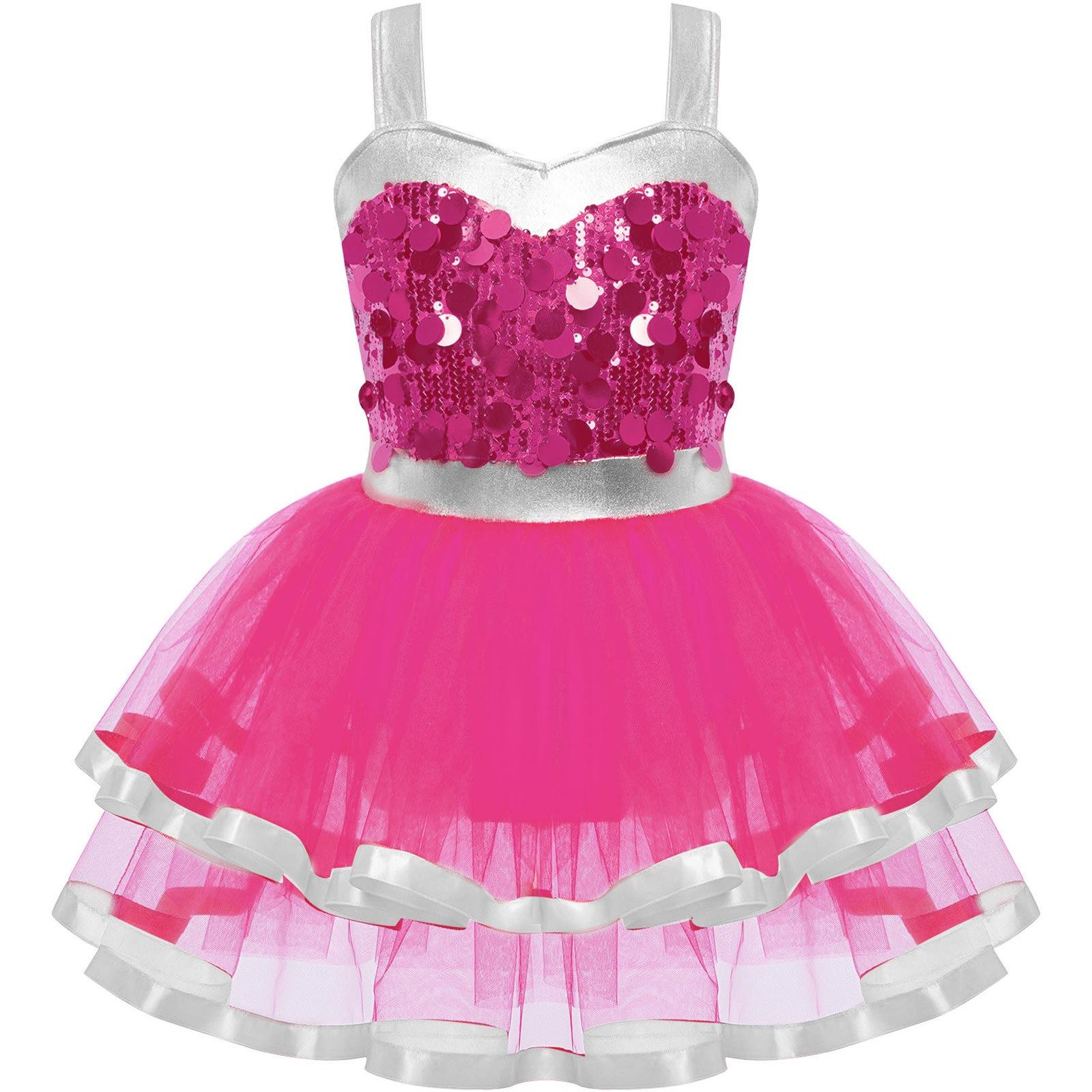 Сукня-пачка для танців для дівчаток, без рукавів, кольоровий блок, блискучі паєтки, костюм для сценічного виступу, вистави 3-4 Years гарячі рожевого кольору
Сукня-пачка для танців для дівчаток, без рукавів, кольоровий блок, блискучі паєтки, костюм для сценічного виступу, вистави 3-4 Years гарячі рожевого кольору