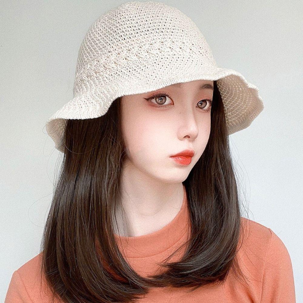 Hollow out Sunshade Hat Short Wigs Fisherman Hat Wig Straight Bob Wigs Bucket Hat Fake Hair 20CM темно-коричневого кольору
Hollow out Sunshade Hat Short Wigs Fisherman Hat Wig Straight Bob Wigs Bucket Hat Fake Hair 20CM темно-коричневого кольору
