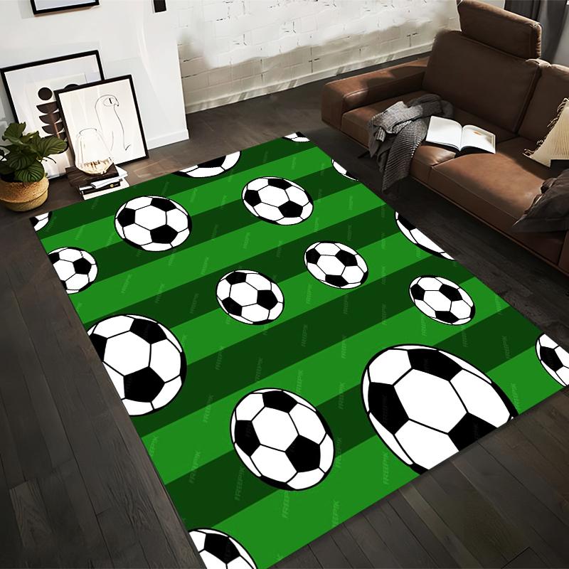 Green Soccer Field Carpet with Black and White Soccer Ball Pattern. Suitable for use as an anti-slip for living room bedroom sofas 40x60cm( 15x23in )
Green Soccer Field Carpet with Black and White Soccer Ball Pattern. Suitable for use as an anti-slip for living room bedroom sofas 40x60cm( 15x23in )