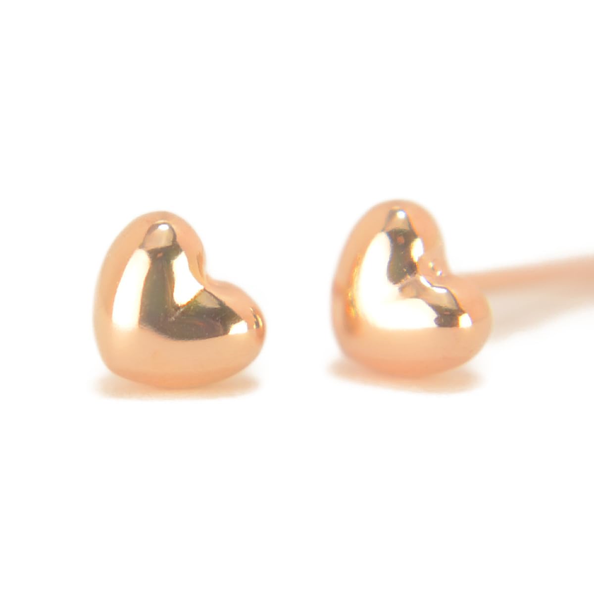 K18PG pink gold heart earrings 4mm 1 pair for both ears 18k gold nickel free yokomountain (silicon backing)
K18PG pink gold heart earrings 4mm 1 pair for both ears 18k gold nickel free yokomountain (silicon backing)