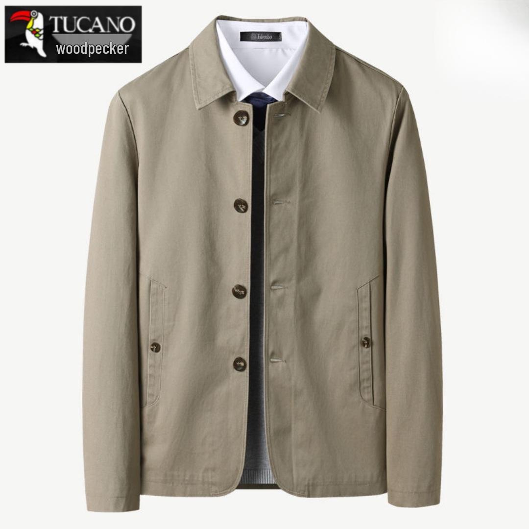 Мужская куртка Woodpecker средней длины с отложным воротником - Весна/Осень, деловой кэжуал, на пуговицах 2XL (185 cm, 145–160 jin) хаки
Мужская куртка Woodpecker средней длины с отложным воротником - Весна/Осень, деловой кэжуал, на пуговицах 2XL (185 cm, 145–160 jin) хаки