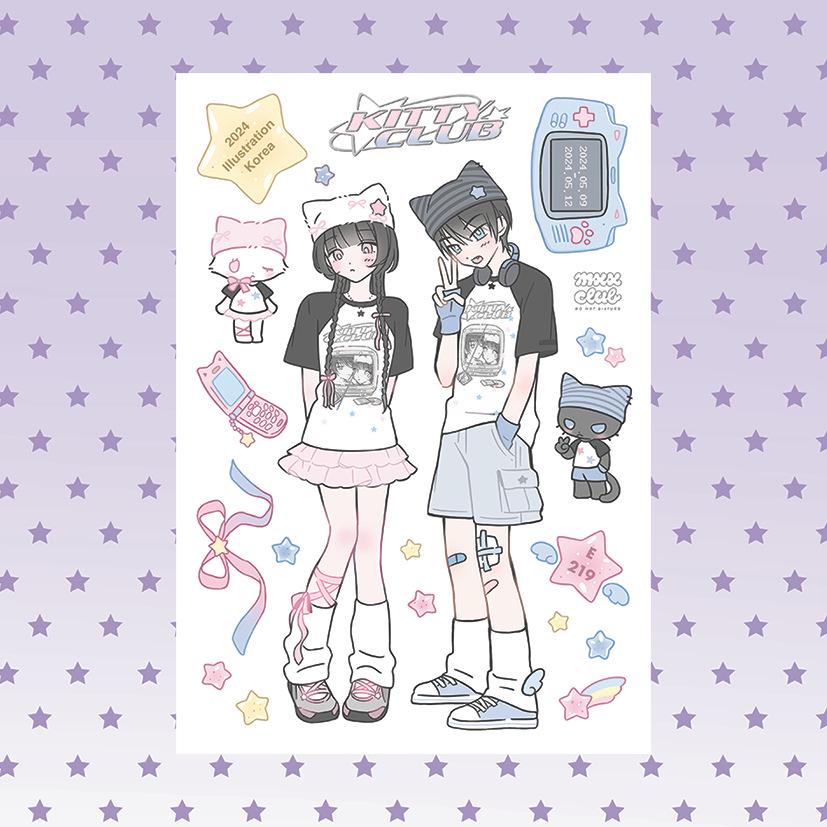 Корейские милые наклейки с персонажами девочек - Сладкое и креативное DIY украшение