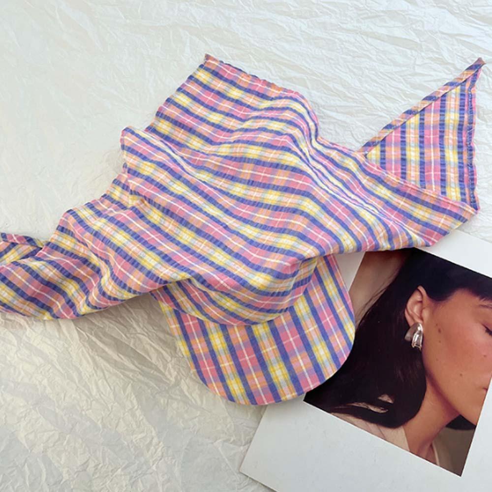 Dopamine Headscarf Baseball Hat Plaid Strappy Bandana Cap Fashion Scarf Peaked Cap Women синій
Dopamine Headscarf Baseball Hat Plaid Strappy Bandana Cap Fashion Scarf Peaked Cap Women синій