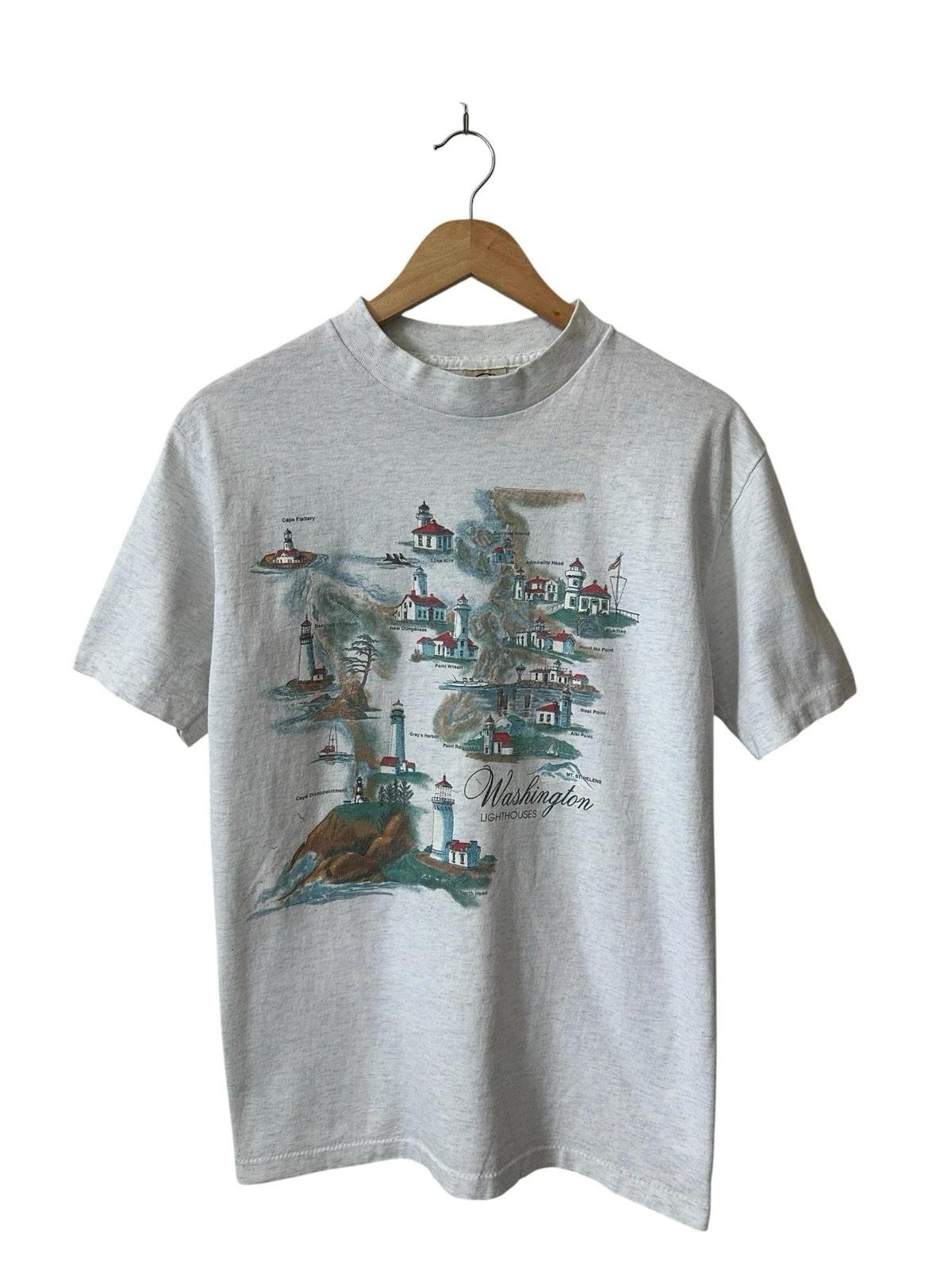 Vintage Washington Lighthouses T Shirt Men’s Small Gray 90’s USA L
Vintage Washington Lighthouses T Shirt Men’s Small Gray 90’s USA L