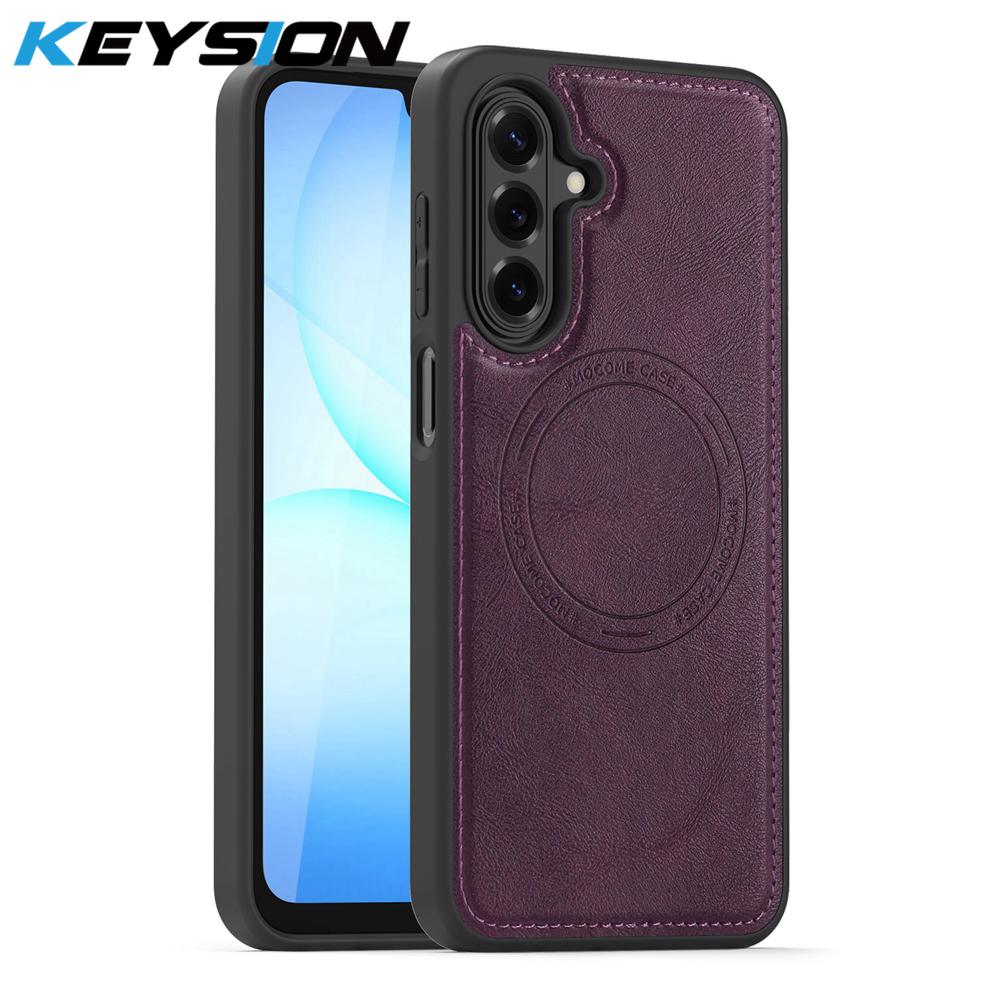 KEYSION Luxury Retro PU Leather Case for Samsung A17 4G 5G Magnetic Shockproof Phone Back Cover for Galaxy A26 5G for Samsung A26 5G фіолетовий
KEYSION Luxury Retro PU Leather Case for Samsung A17 4G 5G Magnetic Shockproof Phone Back Cover for Galaxy A26 5G for Samsung A26 5G фіолетовий