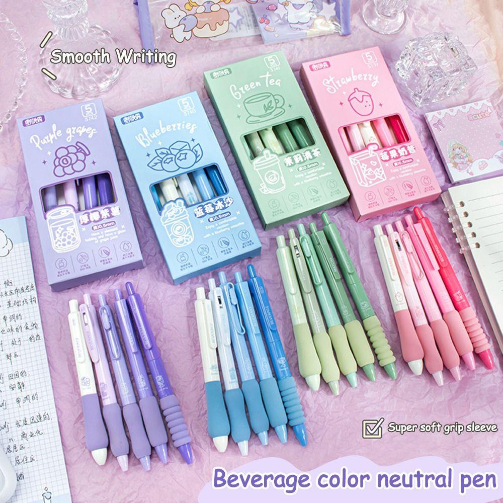 5PCS/Set Soft Grip Black Pen Quick Drying Ballpoint Pen Cartoon Neutral Pen Students фіолетовий
5PCS/Set Soft Grip Black Pen Quick Drying Ballpoint Pen Cartoon Neutral Pen Students фіолетовий