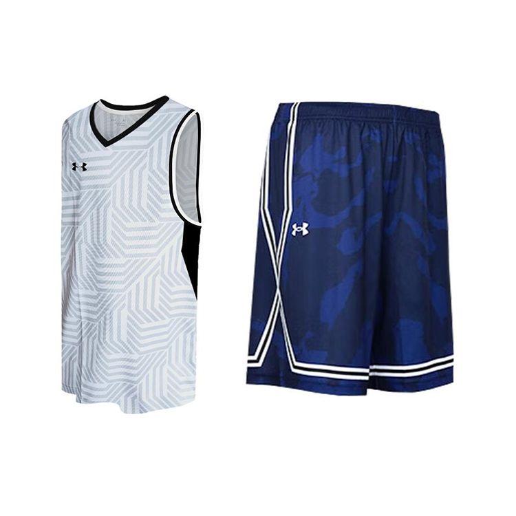 Мужской баскетбольный комплект с дышащей майкой и свободными шортами с логотипом Under Armour 23500102-100+24500210-409 M 
Мужской баскетбольный комплект с дышащей майкой и свободными шортами с логотипом Under Armour 23500102-100+24500210-409 M