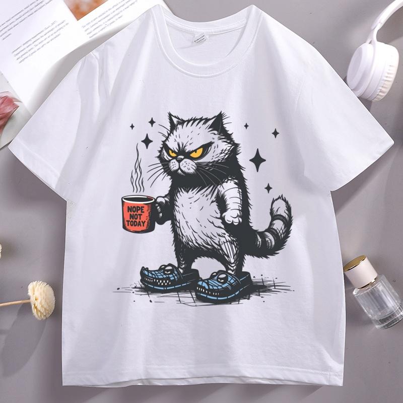 Nope Not Today TShirt Cat Mom Tshirt Cute Angry Cat Coffee T Shirt O Neck Shortsleeved Tops Cat Dad Breathable Women Cotton 4XL
Nope Not Today TShirt Cat Mom Tshirt Cute Angry Cat Coffee T Shirt O Neck Shortsleeved Tops Cat Dad Breathable Women Cotton 4XL