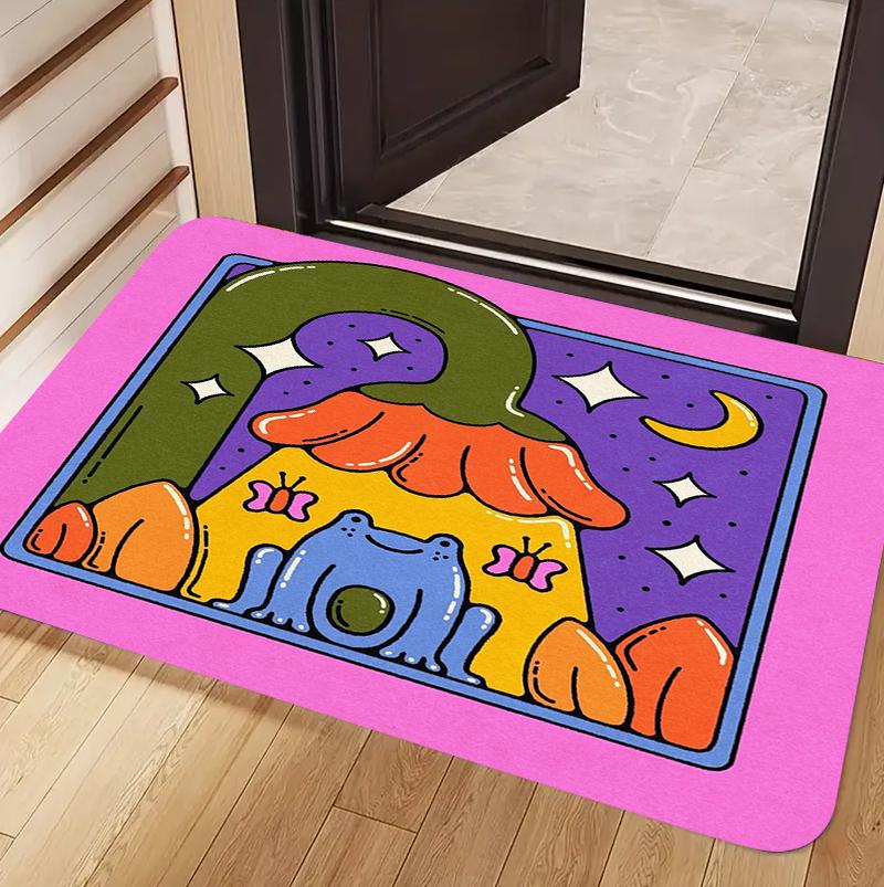 Cute Cartoon Cat Doormat Colorful Animal Print Non Slip Absorbent Entryway Floor Mat for Front Door Living Room Home Decor 40x60cm
Cute Cartoon Cat Doormat Colorful Animal Print Non Slip Absorbent Entryway Floor Mat for Front Door Living Room Home Decor 40x60cm