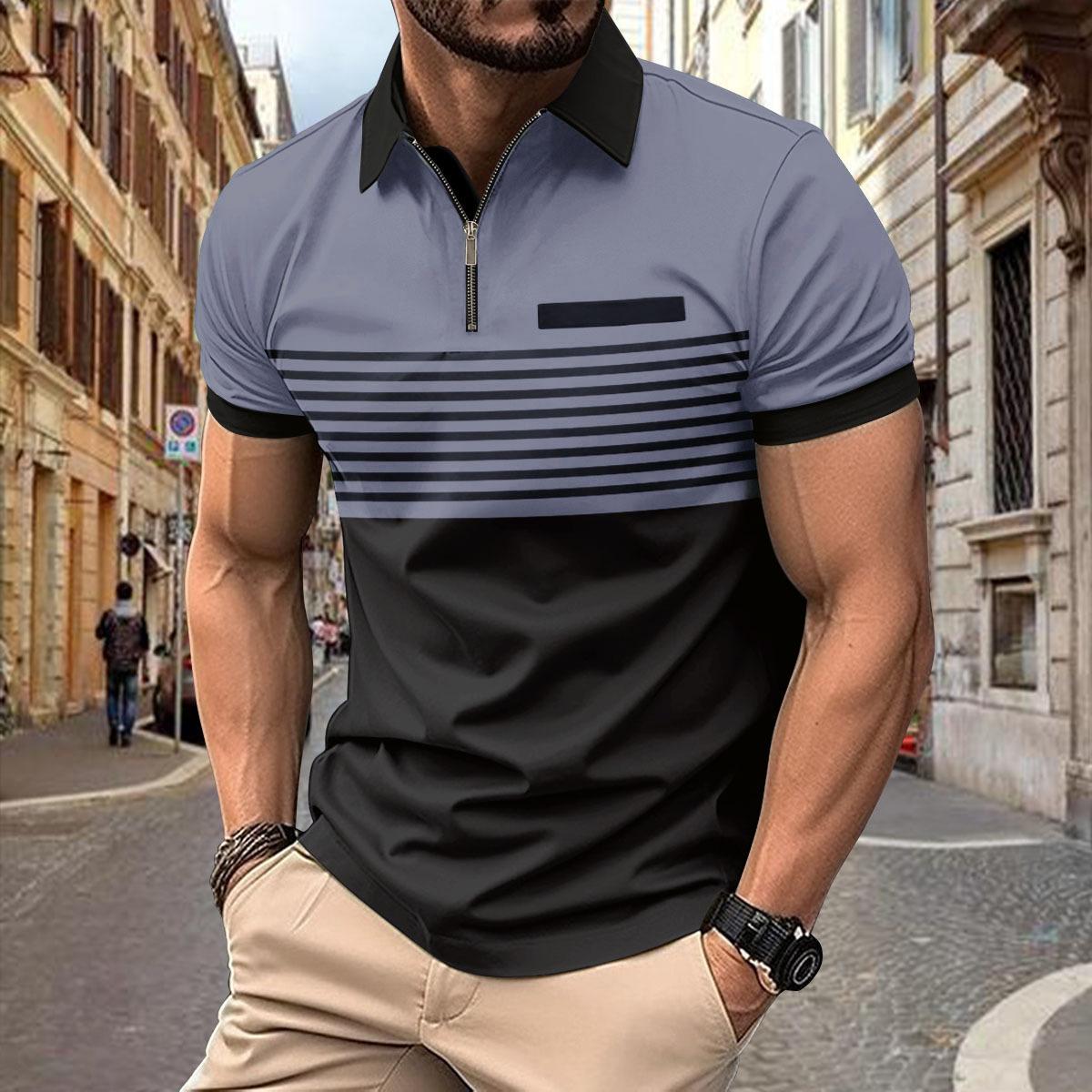 New Men s Casual POLO Shirt Chest Fake Pocket Lapel Zip Business T-shirt 3D Tops XXXL світло-фіолетового кольору
New Men s Casual POLO Shirt Chest Fake Pocket Lapel Zip Business T-shirt 3D Tops XXXL світло-фіолетового кольору