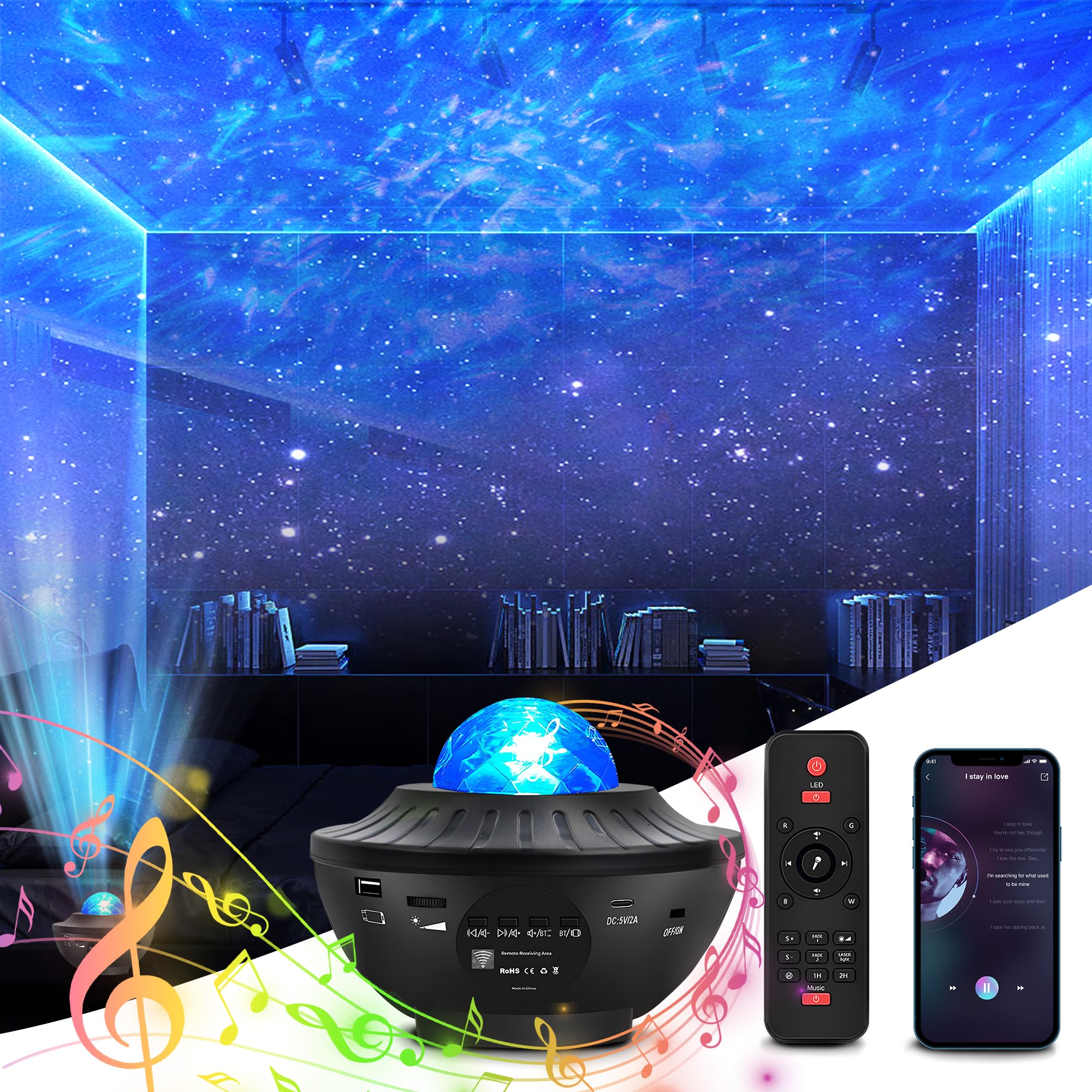 Planetarium Projector light with speaker Timer function Main body and remote control possible Bedside lamp Bedside lamp Bluetooth USB memory music
Planetarium Projector light with speaker Timer function Main body and remote control possible Bedside lamp Bedside lamp Bluetooth USB memory music