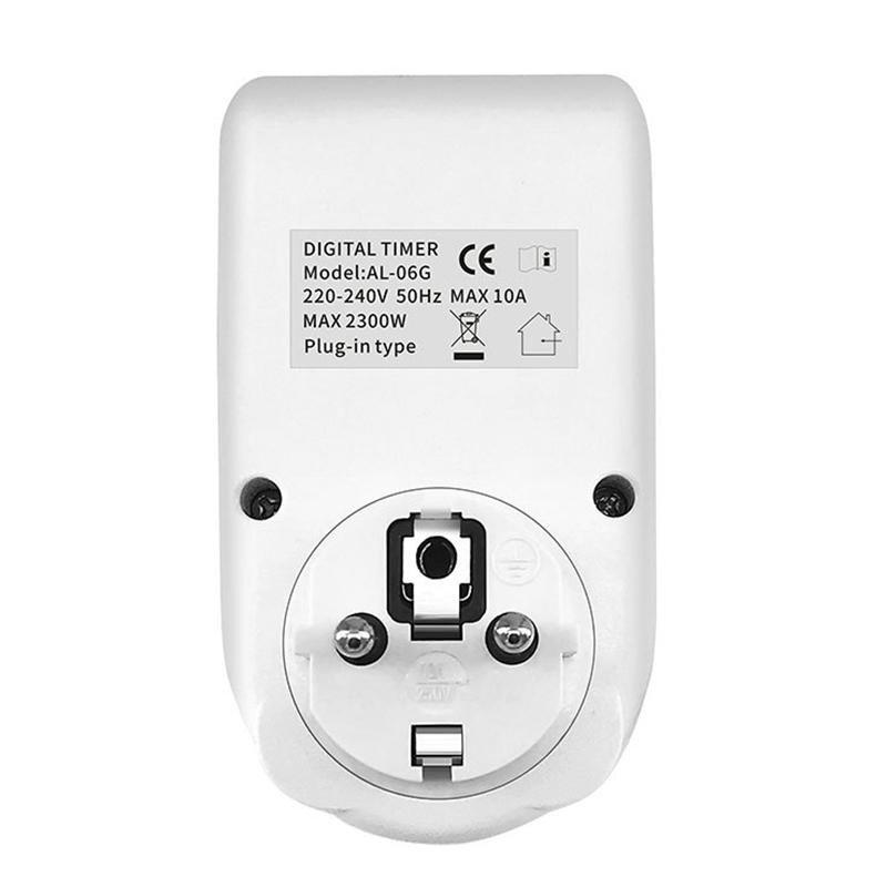 Eu Plug Timer Switch Digital Power Socket Energy Saving Adjustable Kitchen Timer Outlet Week Hour Programmable Timing Socket B
Eu Plug Timer Switch Digital Power Socket Energy Saving Adjustable Kitchen Timer Outlet Week Hour Programmable Timing Socket B