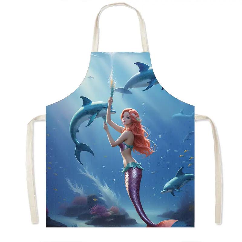 Cartoon Mermaid Dolphin Print Cooking Apron Women Linen Pinafore Afro Girl Home Cleaning Clothing Waiter BBQ Chef Kitchen Aprons 38X47cm(15X19in)
Cartoon Mermaid Dolphin Print Cooking Apron Women Linen Pinafore Afro Girl Home Cleaning Clothing Waiter BBQ Chef Kitchen Aprons 38X47cm(15X19in)