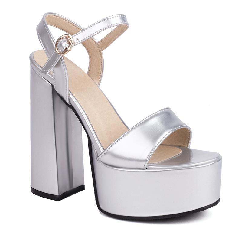 Shiny Patent Leather Bright Color Super High Thick Heels, Sexy High Heels High Platform Peep Toe Sandals For Women At Gatherings 34 срібний
Shiny Patent Leather Bright Color Super High Thick Heels, Sexy High Heels High Platform Peep Toe Sandals For Women At Gatherings 34 срібний