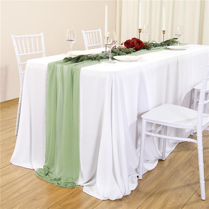 Sage Green Chiffon Table Runner, Sheer Wedding Runner, Romantic Rustic Table Runner for Wedding Christmas Table Decorations 75x300cm
Sage Green Chiffon Table Runner, Sheer Wedding Runner, Romantic Rustic Table Runner for Wedding Christmas Table Decorations 75x300cm