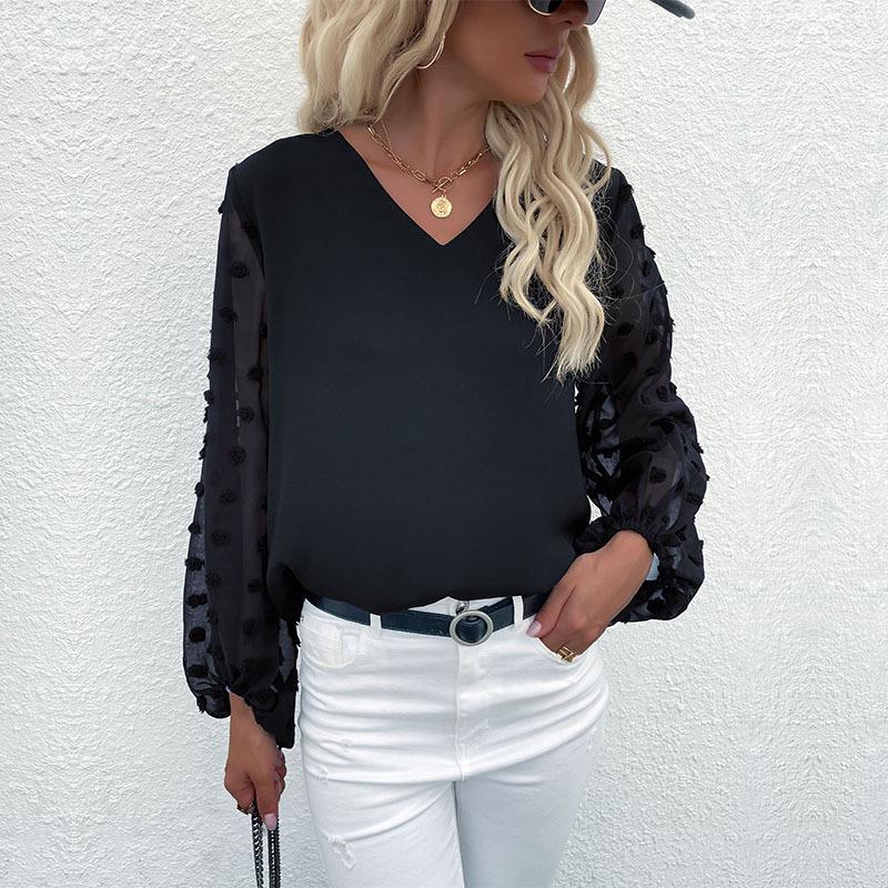 2025 Autumn Women s V-Neck Long-Sleeved See-Through Jacquard Shirt Medium темно-синього кольору
2025 Autumn Women s V-Neck Long-Sleeved See-Through Jacquard Shirt Medium темно-синього кольору