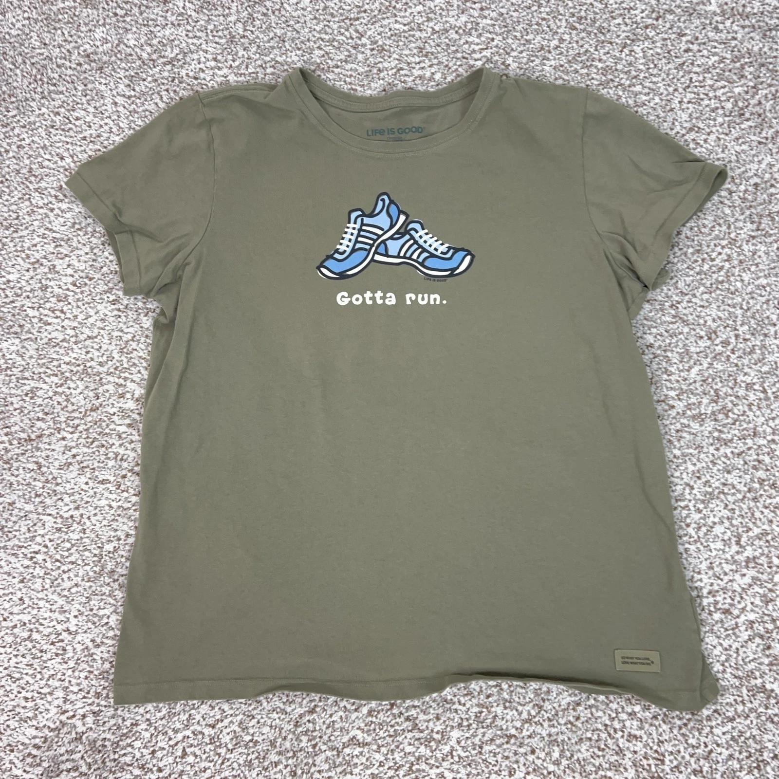 Life Is Good Shirt Womens XL Green Gotta Run Running Sneakers Graphic Tee 4XL
Life Is Good Shirt Womens XL Green Gotta Run Running Sneakers Graphic Tee 4XL