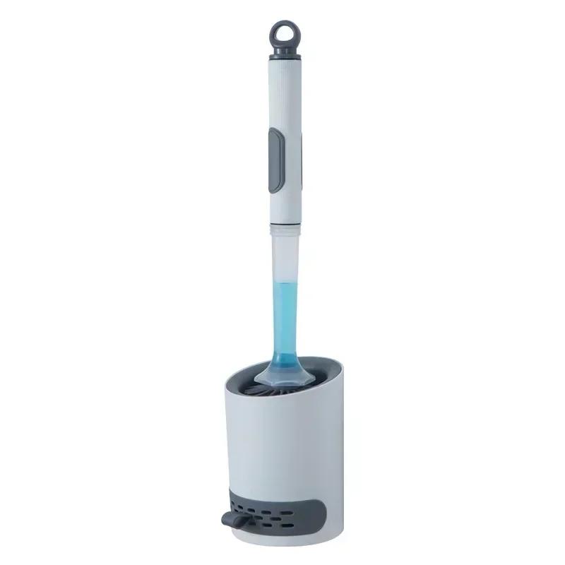 Detergent Refillable Toilet Brush Set Wall-Mounted with Holder Silicone TPR Brush for Corner Cleaning Tools Bathroom Accessories серый
Detergent Refillable Toilet Brush Set Wall-Mounted with Holder Silicone TPR Brush for Corner Cleaning Tools Bathroom Accessories серый