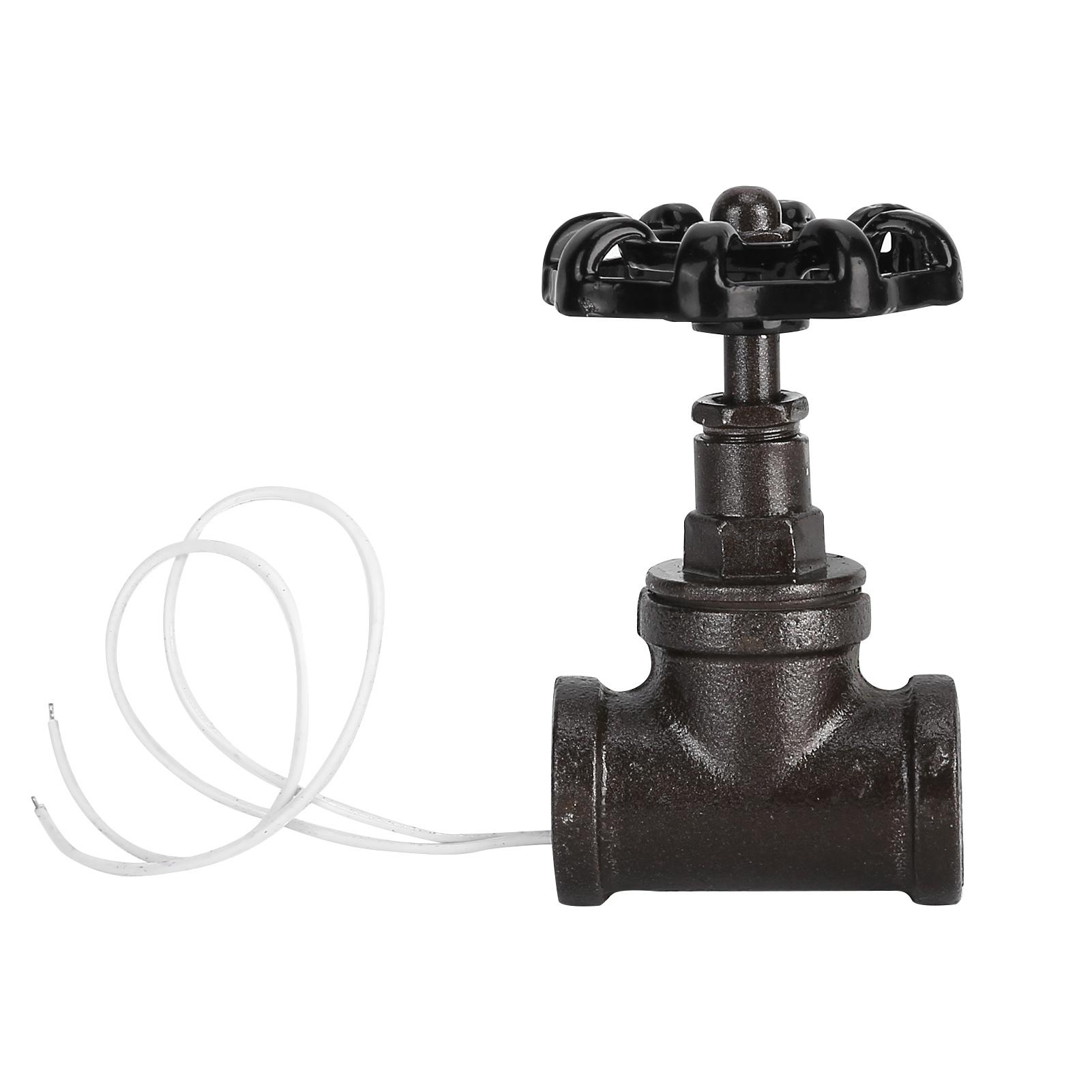 1/2in Vintage Steampunk Lamp Valve Black Valve Iron Table Lamp White Wire Stop Valve 
1/2in Vintage Steampunk Lamp Valve Black Valve Iron Table Lamp White Wire Stop Valve