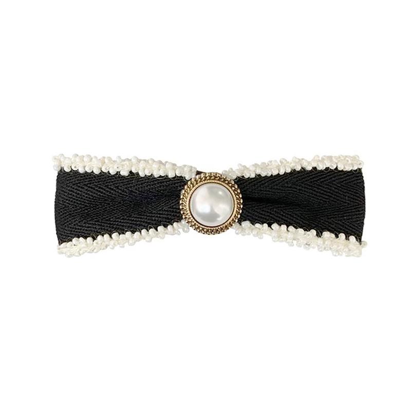 French Elegant Pearl Bow Hairpin Sweet Girl Ponytail Spring Clip Bangs Side Headwear Hairgrip
French Elegant Pearl Bow Hairpin Sweet Girl Ponytail Spring Clip Bangs Side Headwear Hairgrip