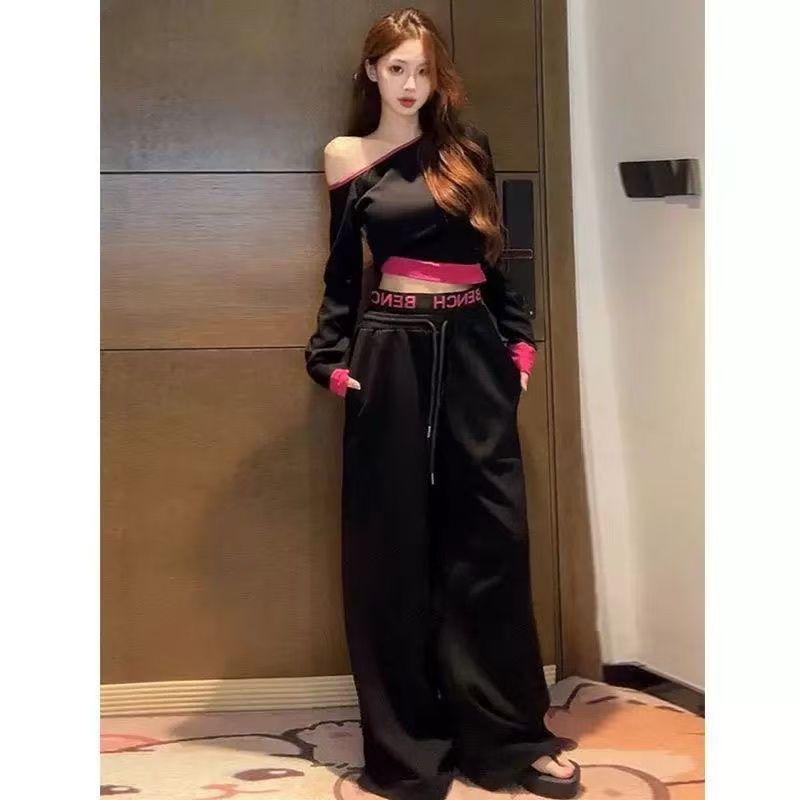 Women s 2025 Autumn Petite Asymmetrical Neck Color Block Long Sleeve T-shirt + Wide-Leg Pants 3XL
Women s 2025 Autumn Petite Asymmetrical Neck Color Block Long Sleeve T-shirt + Wide-Leg Pants 3XL