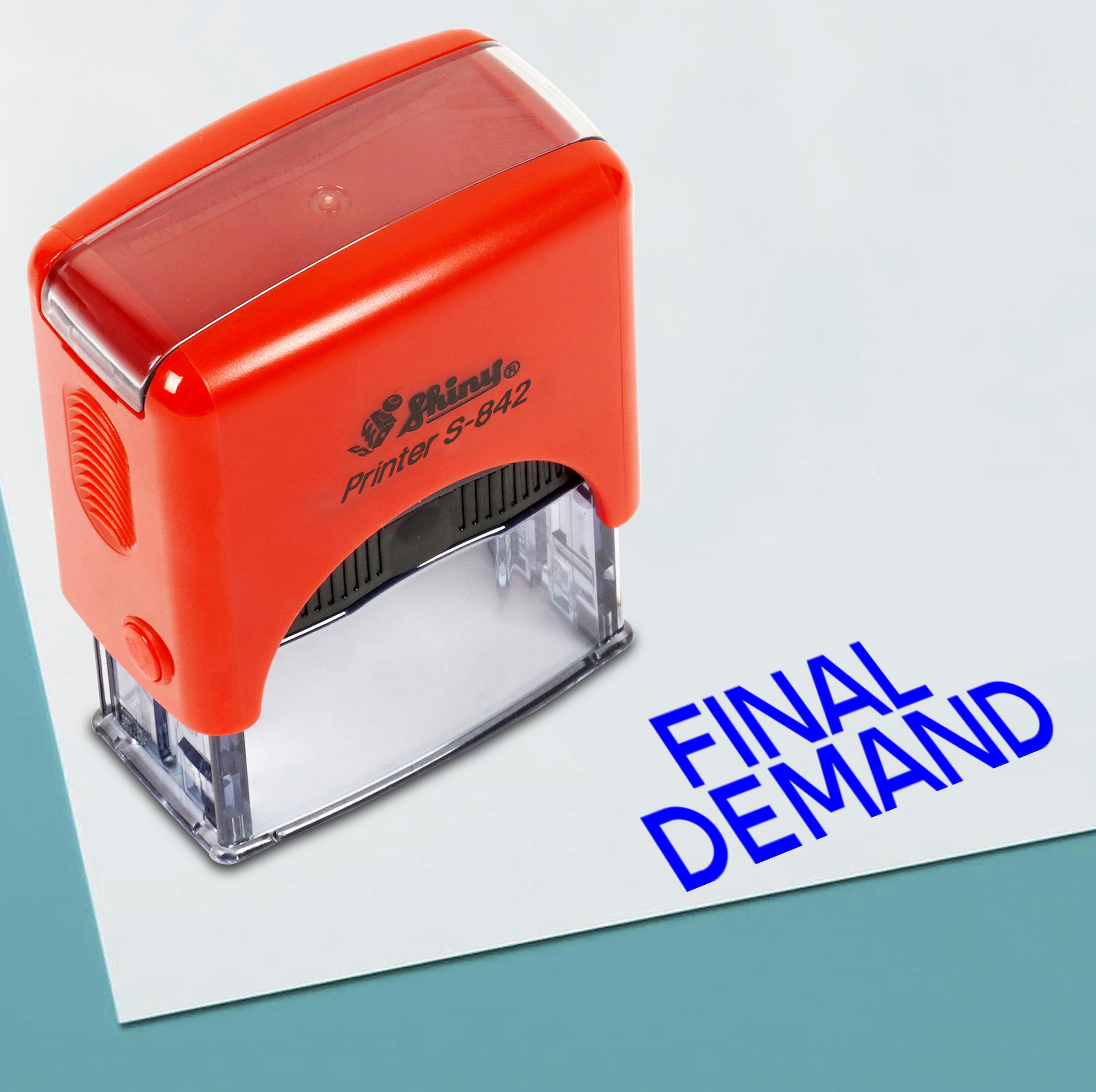 Printtoo Final Demand Self Inking Rubber Stamp Pre,Inked Office Stamp, Home Office Business Stationery, 38 x 14 mm, Blue-38 x 14 mm синій
Printtoo Final Demand Self Inking Rubber Stamp Pre,Inked Office Stamp, Home Office Business Stationery, 38 x 14 mm, Blue-38 x 14 mm синій