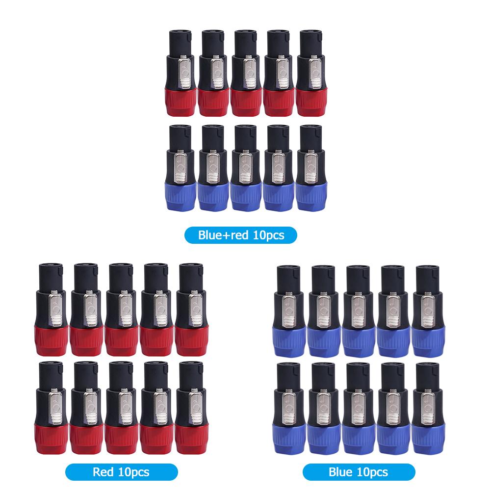 10pcs NL4FC Speaker Connectors 4 Pole 4 Pin Male High-Strength Lightweight ABS Shell Audio Cable Adapter Speakons
10pcs NL4FC Speaker Connectors 4 Pole 4 Pin Male High-Strength Lightweight ABS Shell Audio Cable Adapter Speakons