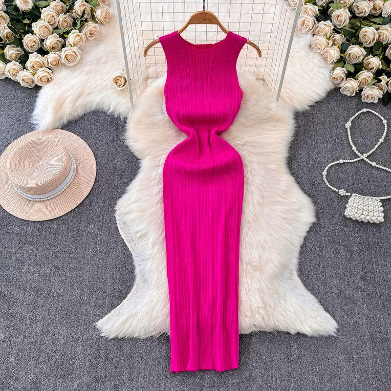 Модное сексуальное платье без рукавов, вязаное, женское, летнее, с облегающей талией, стройнящее, однотонное, стильное, нишевого стиля, красивое платье Rose Red One size
Модное сексуальное платье без рукавов, вязаное, женское, летнее, с облегающей талией, стройнящее, однотонное, стильное, нишевого стиля, красивое платье Rose Red One size