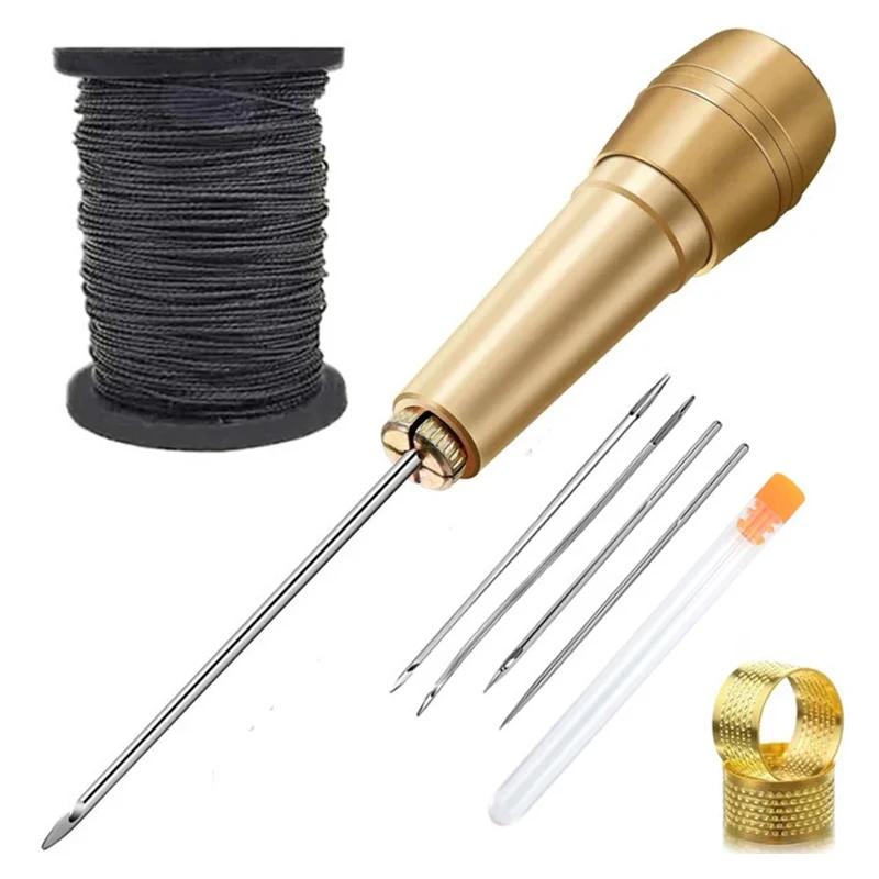 8Pcs/set Leather Sewing Waxed Thread Cord with Leather Craft Hand Tools Kit for Diy Sewing Craft Including Sewing Thread Needle чорний
8Pcs/set Leather Sewing Waxed Thread Cord with Leather Craft Hand Tools Kit for Diy Sewing Craft Including Sewing Thread Needle чорний