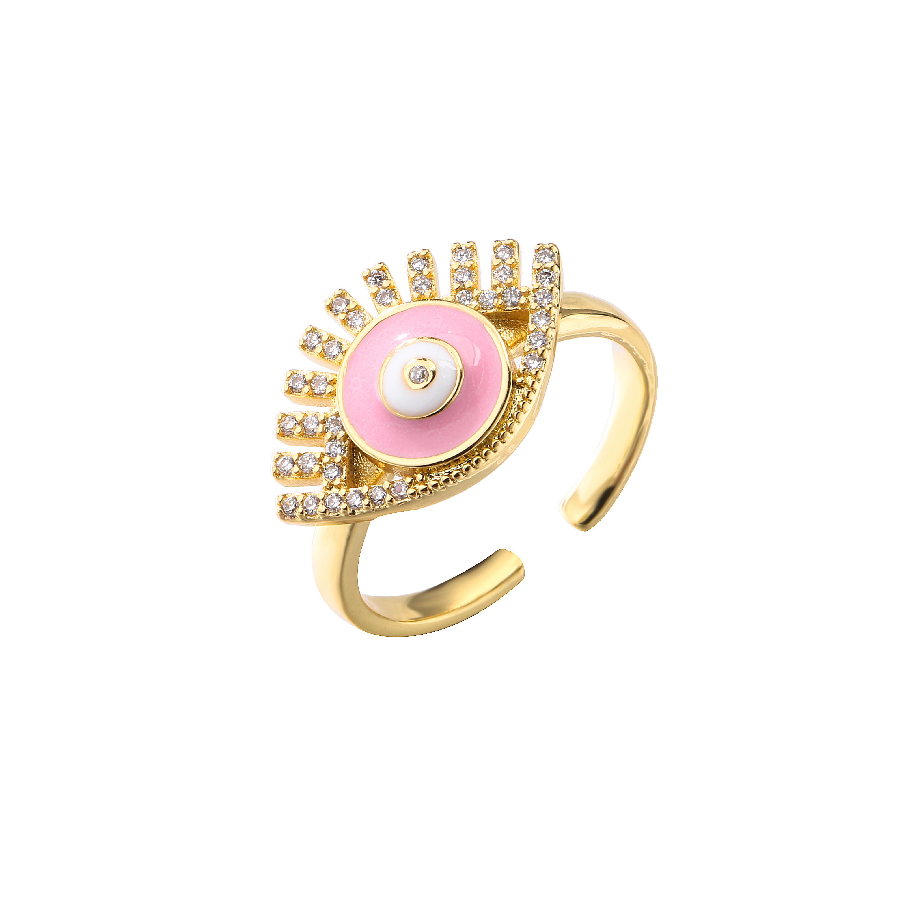 HECHENG,Lucky Eyes Gold Color Cooper Micro Pave Cubic Zircon Ring,Zircon Adjustale Women Ring розовый
HECHENG,Lucky Eyes Gold Color Cooper Micro Pave Cubic Zircon Ring,Zircon Adjustale Women Ring розовый